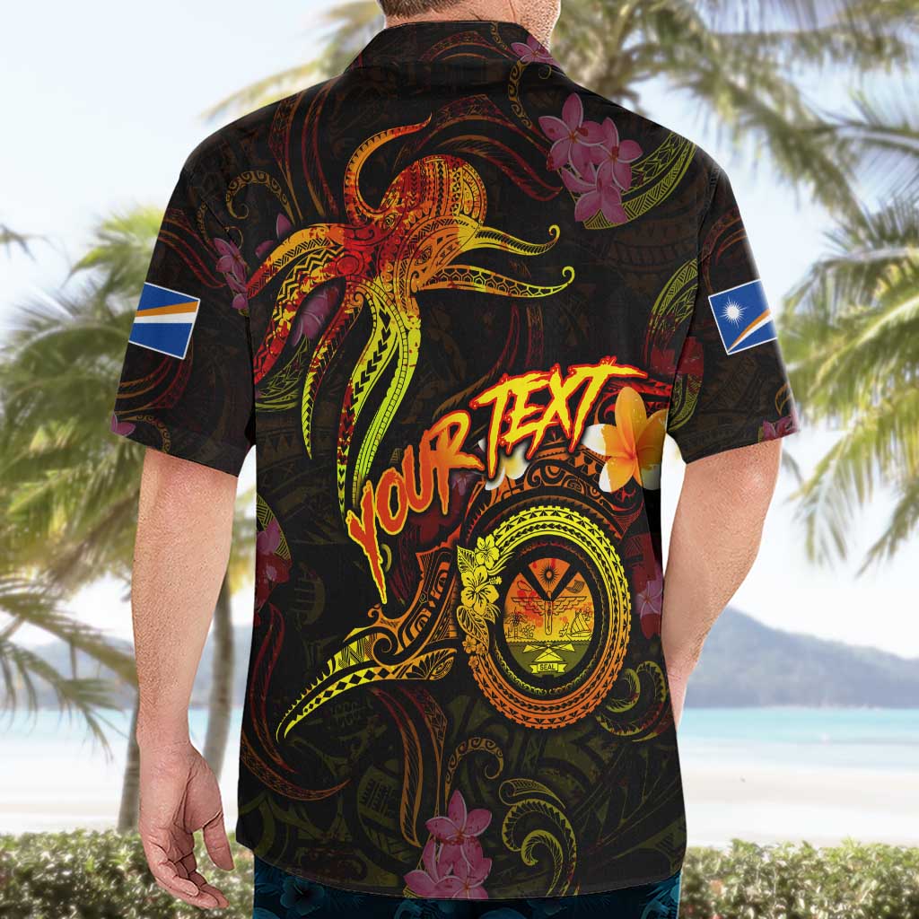 Marshall Islands Hawaiian Shirt Octopus Plumeria Polynesian Tattoo