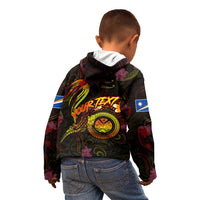 Marshall Islands Kid Hoodie Octopus Plumeria Polynesian Tattoo