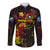 Marshall Islands Long Sleeve Button Shirt Octopus Plumeria Polynesian Tattoo
