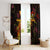 Marshall Islands Window Curtain Octopus Plumeria Polynesian Tattoo