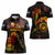 Marshall Islands Women Polo Shirt Octopus Plumeria Polynesian Tattoo