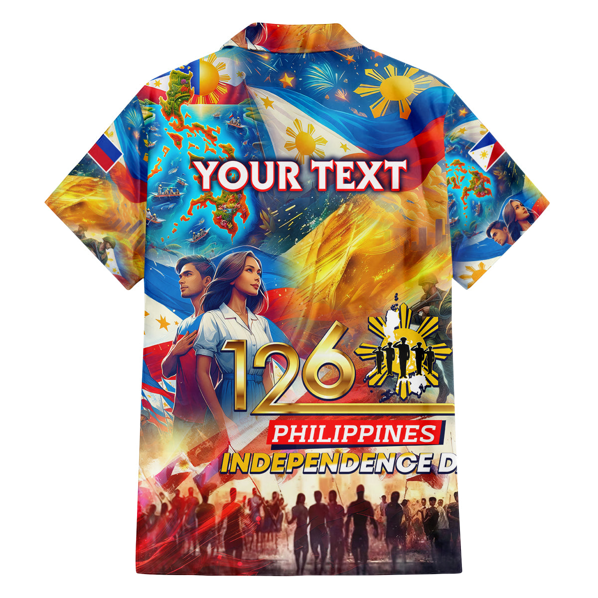 Custom The Philippines 126th Independence Anniversary Family Matching Puletasi and Hawaiian Shirt Art Style DT02 - Polynesian Pride