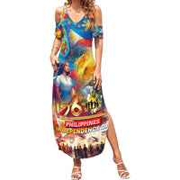 Custom The Philippines 126th Independence Anniversary Family Matching Summer Maxi Dress and Hawaiian Shirt Art Style DT02 Mom's Dress Art - Polynesian Pride