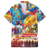 Custom The Philippines 126th Independence Anniversary Family Matching Tank Maxi Dress and Hawaiian Shirt Art Style DT02 Dad's Shirt - Short Sleeve Art - Polynesian Pride