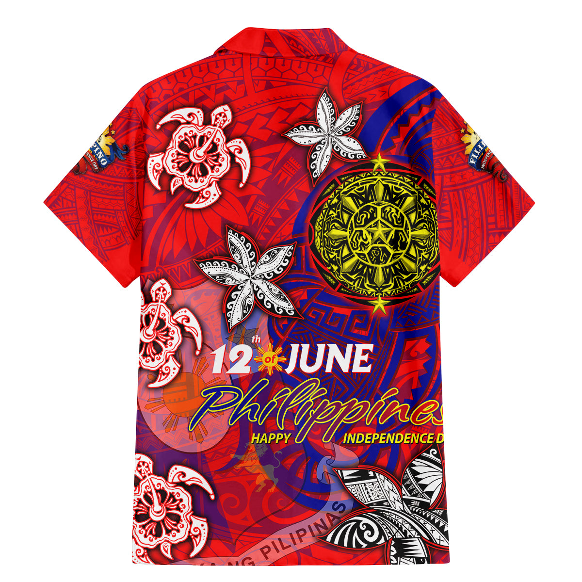 Personalized Philippines 12 June Independence Day Family Matching Mermaid Dress and Hawaiian Shirt Polynesian Turtle Plumeria DT02 - Polynesian Pride