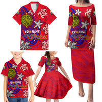 Personalized Philippines 12 June Independence Day Family Matching Puletasi and Hawaiian Shirt Polynesian Turtle Plumeria DT02 - Polynesian Pride