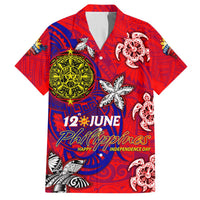 Personalized Philippines 12 June Independence Day Hawaiian Shirt Polynesian Turtle Plumeria