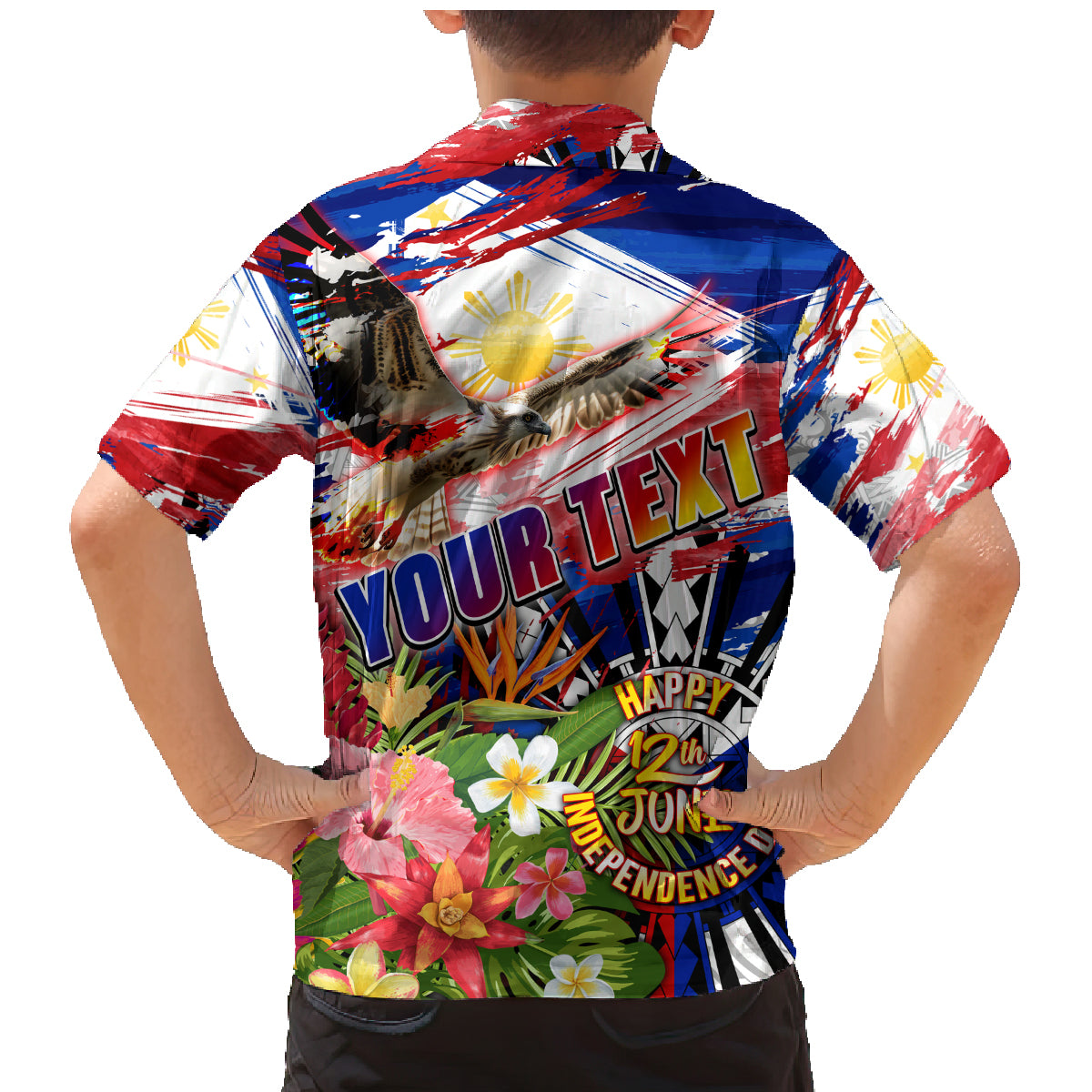 Personalized Philippines Independence Day Family Matching Mermaid Dress and Hawaiian Shirt Polynesia Filipinas Eagle Hibiscus DT02 - Polynesian Pride