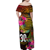 Personalised Vanuatu Independence Day 30 July Family Matching Off Shoulder Maxi Dress and Hawaiian Shirt Hibiscus Polynesian Pattern DT02 - Polynesian Pride