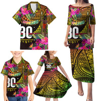 Personalised Vanuatu Independence Day 30 July Family Matching Puletasi and Hawaiian Shirt Hibiscus Polynesian Pattern DT02 - Polynesian Pride