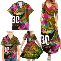 Personalised Vanuatu Independence Day 30 July Family Matching Summer Maxi Dress and Hawaiian Shirt Hibiscus Polynesian Pattern DT02 - Polynesian Pride