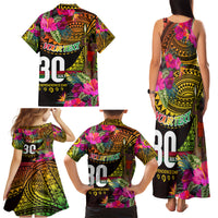 Personalised Vanuatu Independence Day 30 July Family Matching Tank Maxi Dress and Hawaiian Shirt Hibiscus Polynesian Pattern DT02 - Polynesian Pride