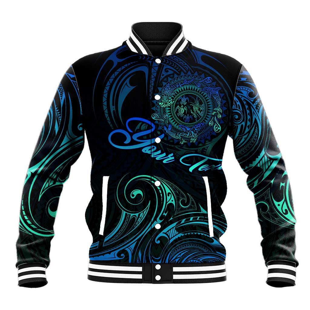 Sea Animal Polynesia Baseball Jacket Polynesian Pattern DT02 Unisex Black - Polynesian Pride