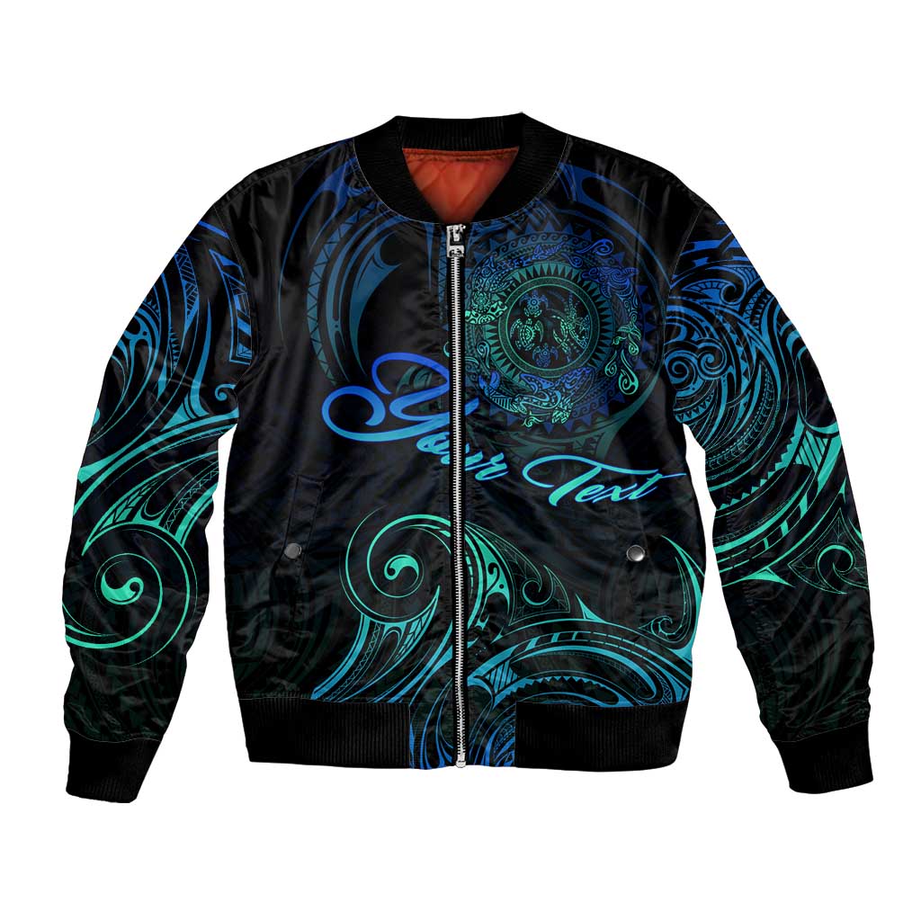 Sea Animal Polynesia Bomber Jacket Polynesian Pattern DT02 Unisex Black - Polynesian Pride