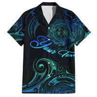 Sea Animal Polynesia Family Matching Long Sleeve Bodycon Dress and Hawaiian Shirt Polynesian Pattern DT02 Dad's Shirt - Short Sleeve Black - Polynesian Pride