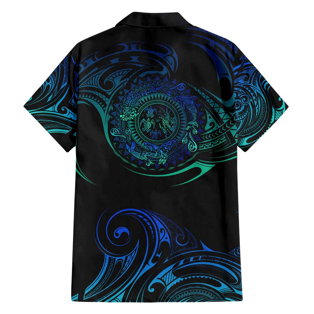 Sea Animal Polynesia Family Matching Long Sleeve Bodycon Dress and Hawaiian Shirt Polynesian Pattern DT02 - Polynesian Pride