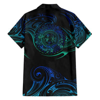 Sea Animal Polynesia Family Matching Off Shoulder Short Dress and Hawaiian Shirt Polynesian Pattern