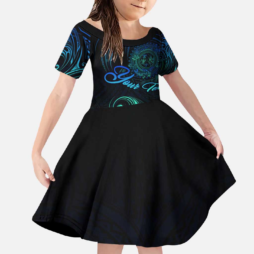 Sea Animal Polynesia Family Matching Tank Maxi Dress and Hawaiian Shirt Polynesian Pattern