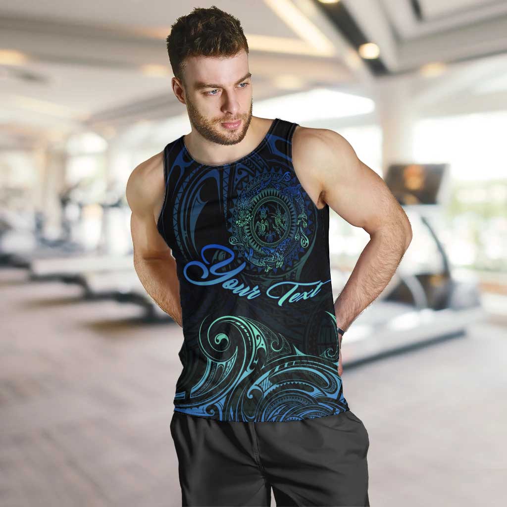Sea Animal Polynesia Men Tank Top Polynesian Pattern DT02 Black - Polynesian Pride