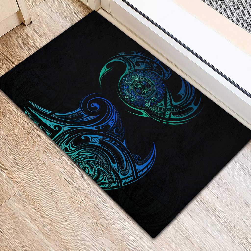Sea Animal Polynesia Rubber Doormat Polynesian Pattern