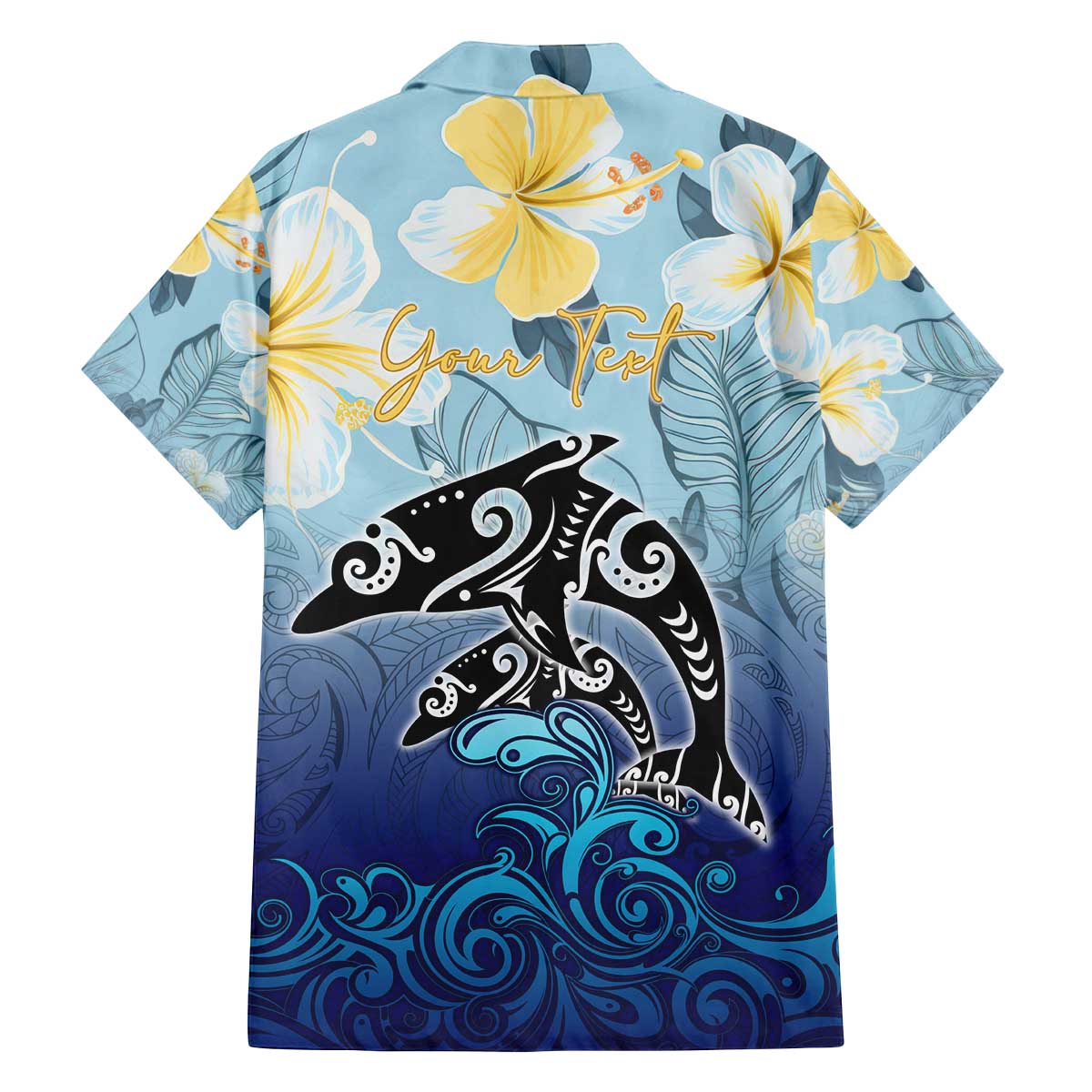 Mother And Baby Dolphins Family Matching Off The Shoulder Long Sleeve Dress and Hawaiian Shirt Hawaii Hibiscus DT02 - Polynesian Pride