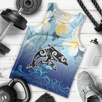 Mother And Baby Dolphins Men Tank Top Hawaii Hibiscus DT02 - Polynesian Pride