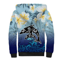 Mother And Baby Dolphins Sherpa Hoodie Hawaii Hibiscus DT02 - Polynesian Pride