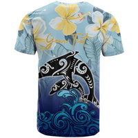 Mother And Baby Dolphins T Shirt Hawaii Hibiscus DT02 - Polynesian Pride