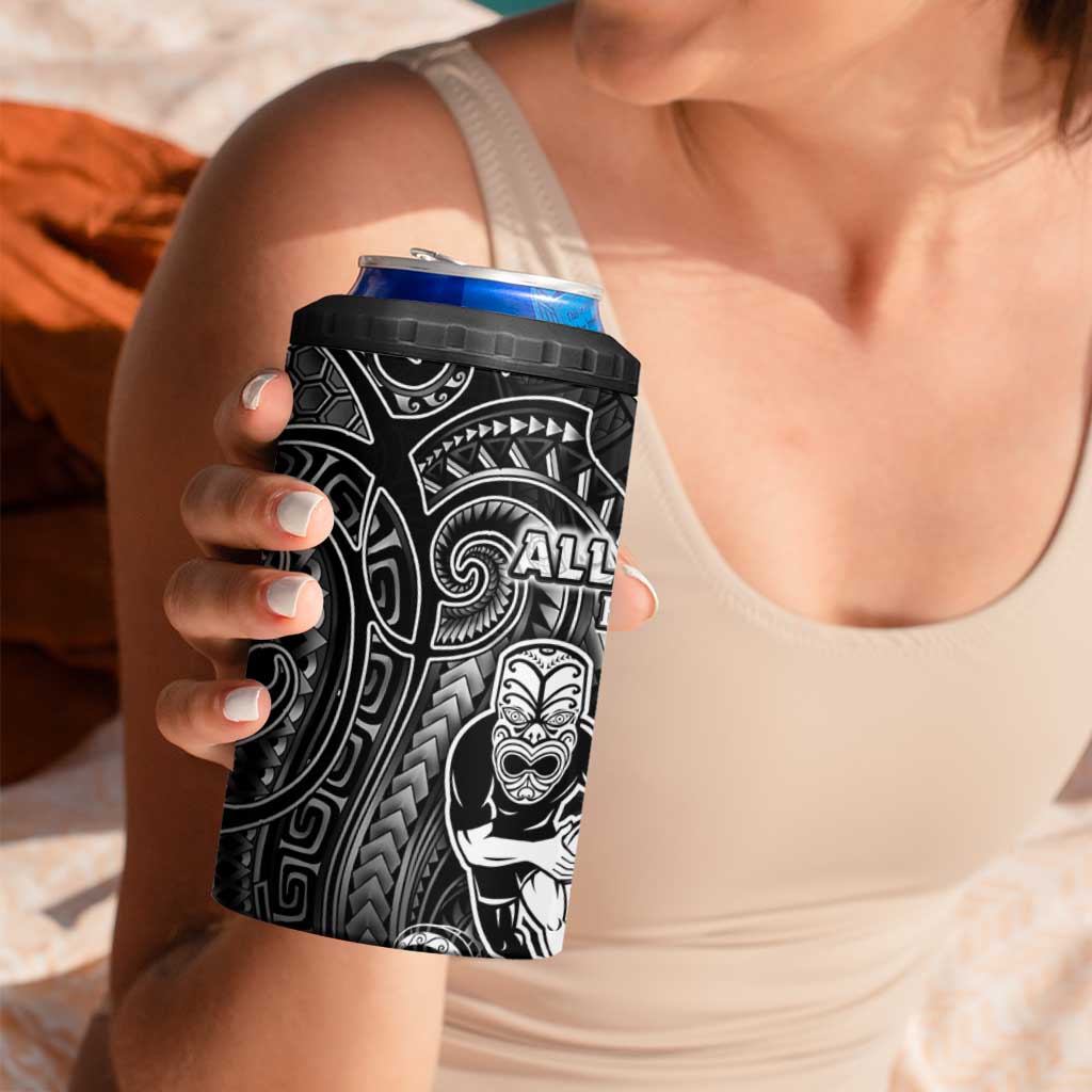 All Black 4 in 1 Can Cooler Tumbler New Zealand Rugby Mascot Maori DT02 - Polynesian Pride