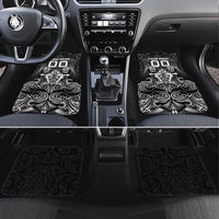 All Black Car Mats New Zealand Rugby Mascot Maori DT02 Set 4pcs Black - Polynesian Pride