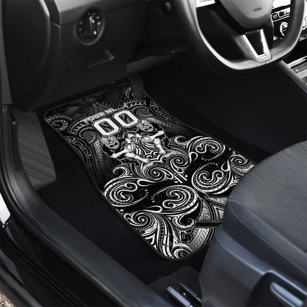 All Black Car Mats New Zealand Rugby Mascot Maori DT02 - Polynesian Pride