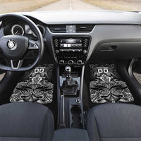 All Black Car Mats New Zealand Rugby Mascot Maori DT02 Set 2pcs - Front Black - Polynesian Pride