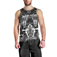 Personalized All Black Men Tank Top New Zealand Rugby Mascot Maori DT02 - Polynesian Pride