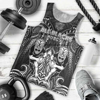 Personalized All Black Men Tank Top New Zealand Rugby Mascot Maori DT02 - Polynesian Pride