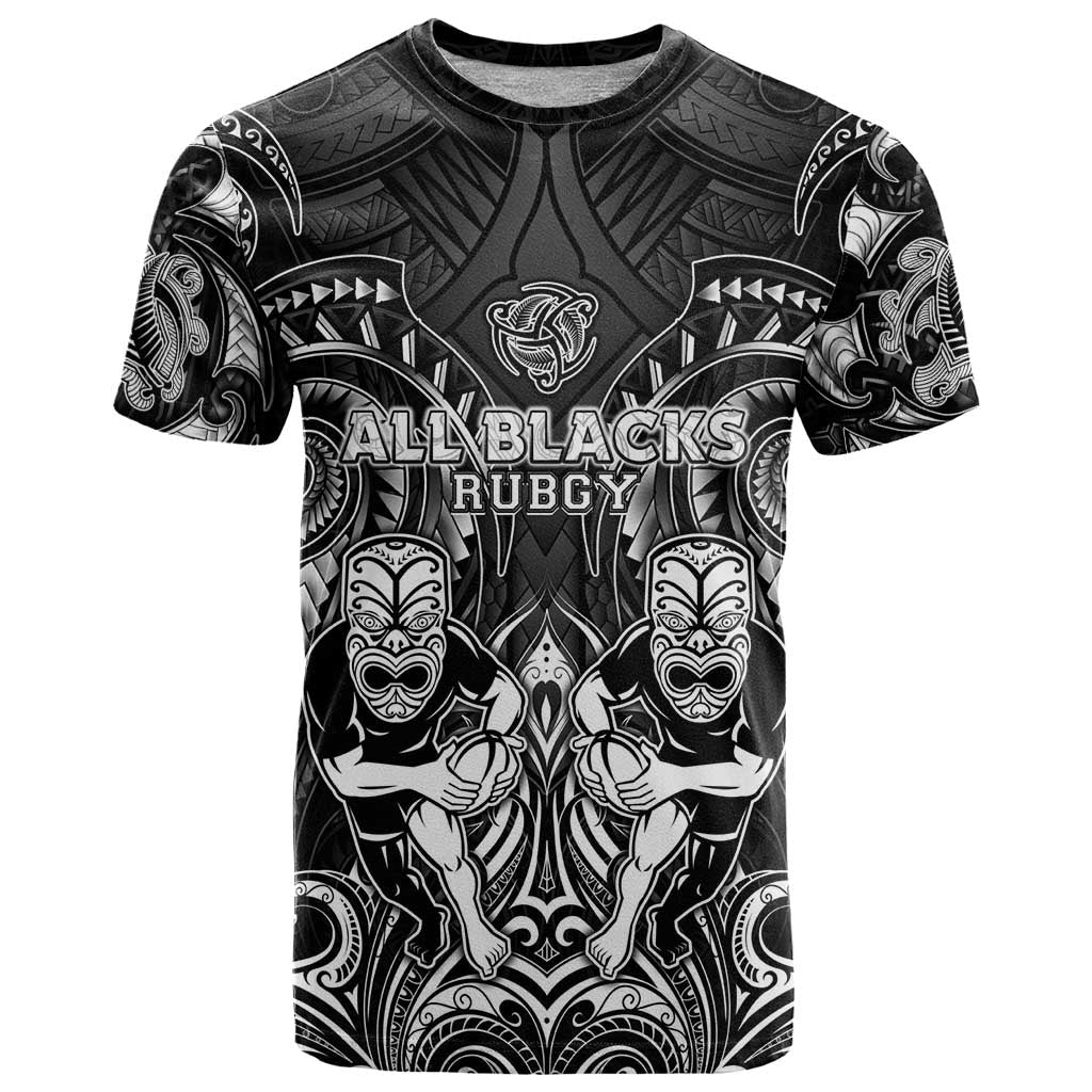 Personalized All Black T Shirt New Zealand Rugby Mascot Maori