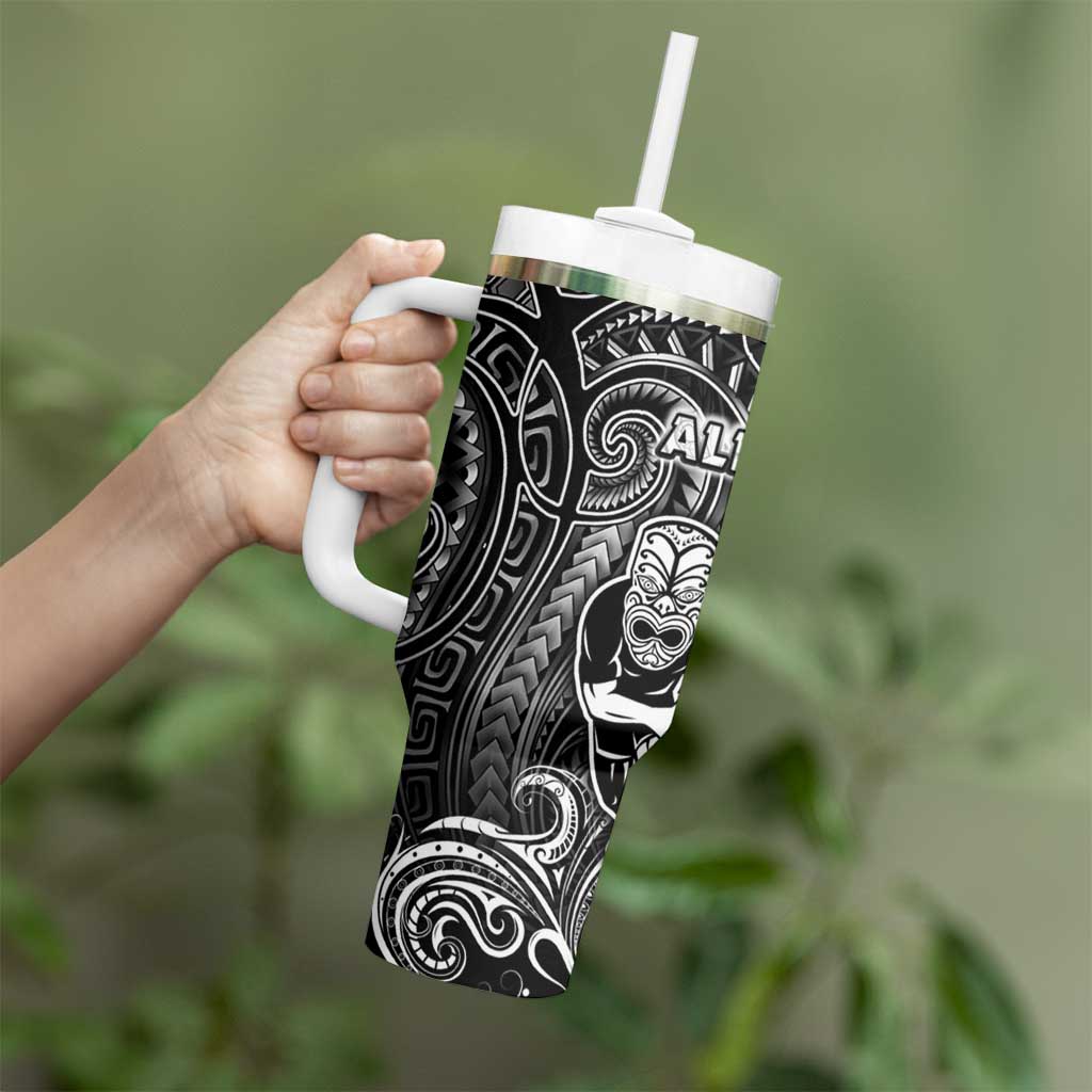 All Black Tumbler With Handle New Zealand Rugby Mascot Maori