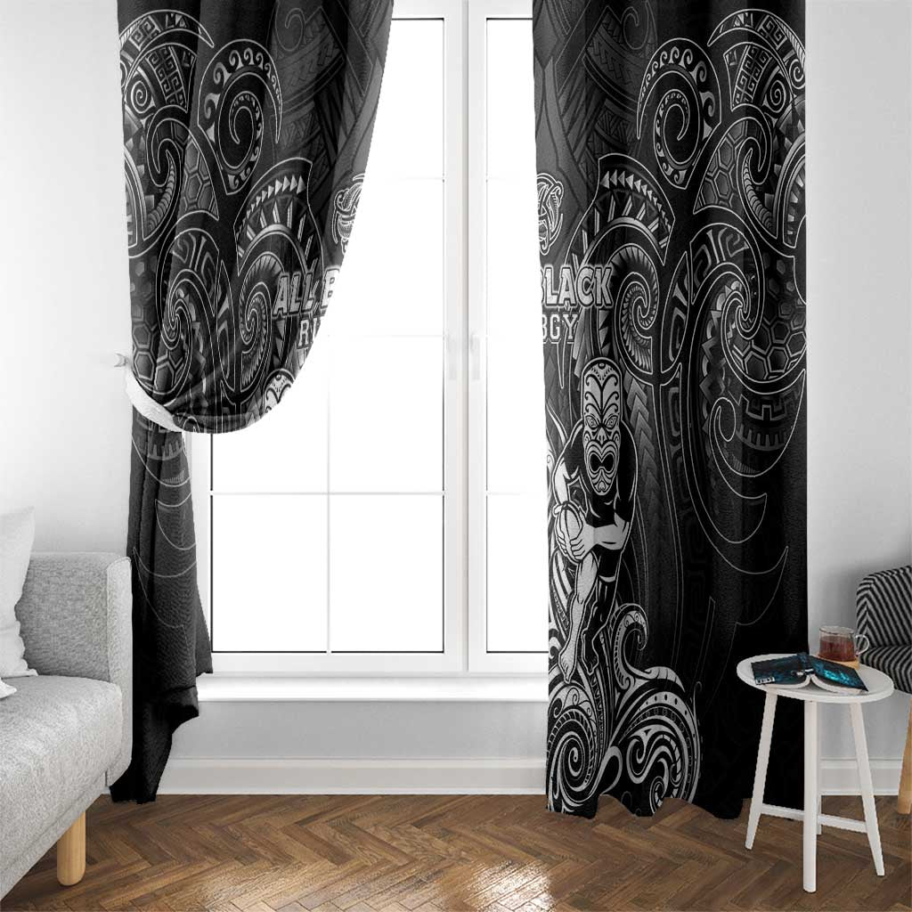 All Black Window Curtain New Zealand Rugby Mascot Maori