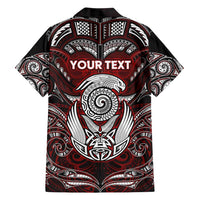 Personalized New Zealand Aotearoa Rugby Family Matching Off Shoulder Maxi Dress and Hawaiian Shirt Maori Fern Tattoo Art DT02 - Polynesian Pride