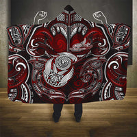 New Zealand Aotearoa Rugby Hooded Blanket Maori Fern Tattoo Art DT02 - Polynesian Pride