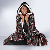 New Zealand Aotearoa Rugby Hooded Blanket Maori Fern Tattoo Art DT02 - Polynesian Pride
