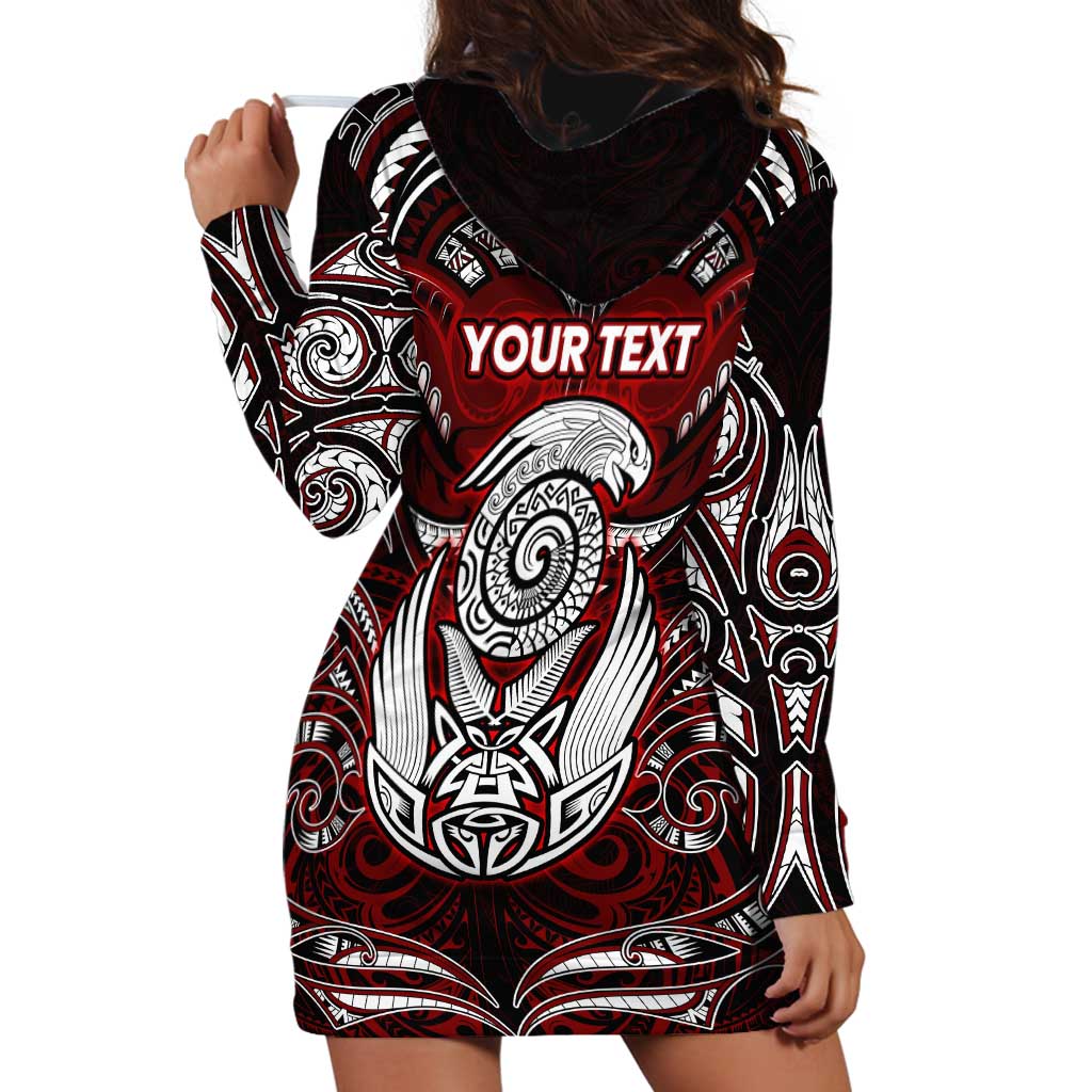 Personalized New Zealand Aotearoa Rugby Hoodie Dress Maori Fern Tattoo Art DT02 - Polynesian Pride