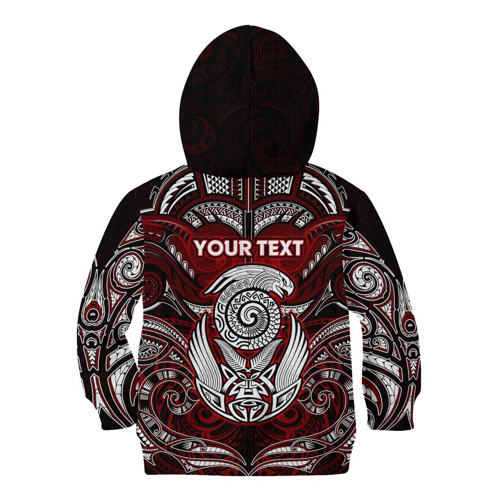 Personalized New Zealand Aotearoa Rugby Kid Hoodie Maori Fern Tattoo Art DT02 - Polynesian Pride