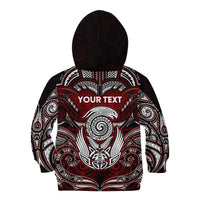 Personalized New Zealand Aotearoa Rugby Kid Hoodie Maori Fern Tattoo Art DT02 - Polynesian Pride