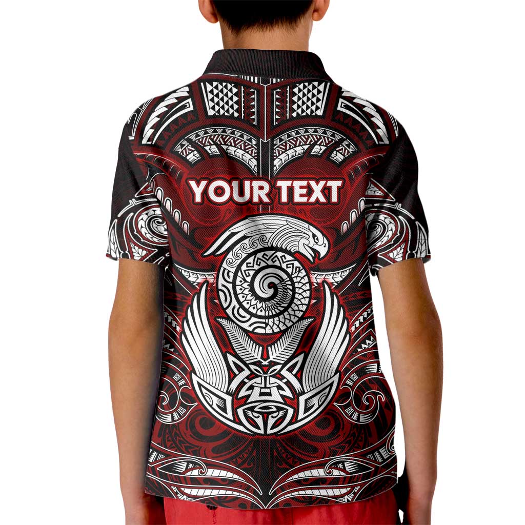 Personalized New Zealand Aotearoa Rugby Kid Polo Shirt Maori Fern Tattoo Art DT02 - Polynesian Pride