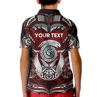 Personalized New Zealand Aotearoa Rugby Kid Polo Shirt Maori Fern Tattoo Art DT02 - Polynesian Pride