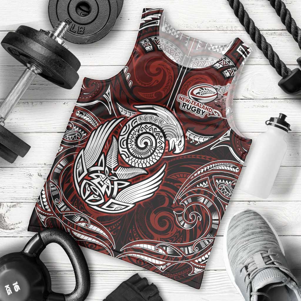 Personalized New Zealand Aotearoa Rugby Men Tank Top Maori Fern Tattoo Art DT02 - Polynesian Pride