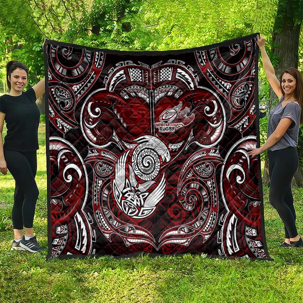 New Zealand Aotearoa Rugby Quilt Maori Fern Tattoo Art DT02 - Polynesian Pride