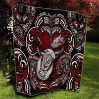 New Zealand Aotearoa Rugby Quilt Maori Fern Tattoo Art DT02 - Polynesian Pride