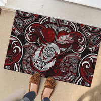 New Zealand Aotearoa Rugby Rubber Doormat Maori Fern Tattoo Art DT02 - Polynesian Pride
