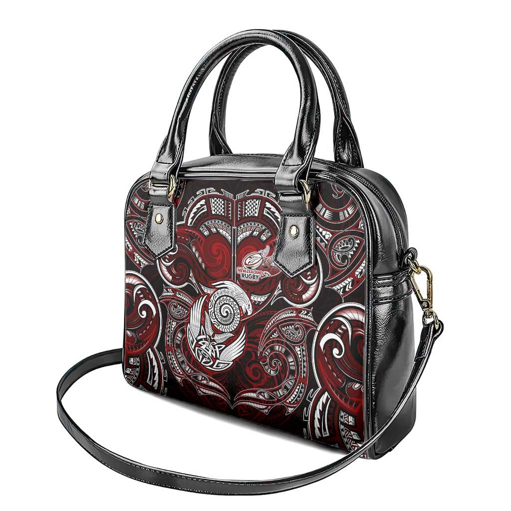 New Zealand Aotearoa Rugby Shoulder Handbag Maori Fern Tattoo Art DT02 - Polynesian Pride